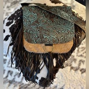 Western fringe crossbody